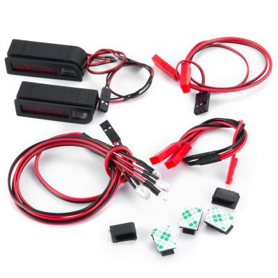 RCHUBAM 1/10 Front and Rear Complete Light Set RC LED Light Headlights Taillight Kit Compatible with TRX Slash 1/10 RC Crawler Car