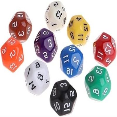 5Pcs Multicolour Polyhedral Dice for Dungeons and Dragons 16 Sided Dice Set Polyhedral with Other Table Games with Random Multi Colored Assortment Playing,and Accessories