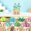 Aven Rabbit Hugging Succulents 2 Series Blind Box Toys for Cute Figures Action Model Birthday Gift Guess Blind Bag Random Collection Toys Popular Desktop Ornaments (6 Packs) view 2