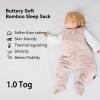 BubblePanda Rayon Made from Bamboo Toddler Sleep Sack with Feet 1.0 Tog Ultra Soft Toddler Sleeping Sack 3t-4t Sleep Bag Walker Quilted Wearable Blanket with Legs 2-Way Zipper Lightweight Extra Long view 2