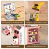Cash Register Playset for Kids - 48PCS with Toy Coffee Machine,Pretend Play Money, Calculator, Scanner, Credit Card and Play Food for Boys and Girls view 2