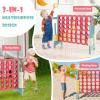 AKUSTIK Giant Connect Game Outdoor, 4 in a Row Jumbo 4 to Score for Kids Adults Family Party Yard Lawn, Large Connect Game with Quick Release Slider 42 Jumbo Rings view 2