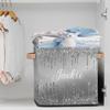 RIRIX Custom Storage Baskets Personalized Storage Bins Basket Boxes with PU Leather Handles for Clothes Bedroom Closet Organizing Toys Books Shelves Storage Boxes-Grey Dripping Glitter view 2
