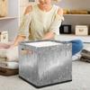 RIRIX Custom Storage Baskets Personalized Storage Bins Basket Boxes with PU Leather Handles for Clothes Bedroom Closet Organizing Toys Books Shelves Storage Boxes-Grey Dripping Glitter view 3