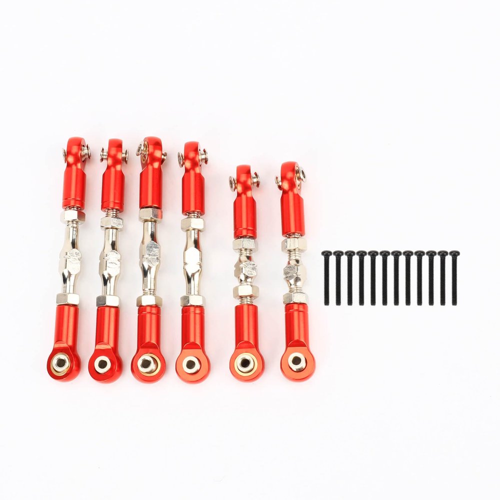 RCAWD Bolded Turnbuckles Link Tie Rod 6pcs for Arrma Big Rock V3 Typhon 3S Typhon Mega 550 Upgrade Parts
