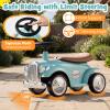 HONEY JOY Ride On Push Car, Outdoor Toddler Riding Toys w/Steering Wheel, Horn & Storage, Foot-to-Floor Sliding Car, No Batteries, Retro Baby Ride On Toys for Boys and Girls (Green) view 2