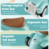 HONEY JOY Ride On Push Car, Outdoor Toddler Riding Toys w/Steering Wheel, Horn & Storage, Foot-to-Floor Sliding Car, No Batteries, Retro Baby Ride On Toys for Boys and Girls (Green) view 3