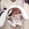 niannyyhouse 20cm Plush Doll Clothes Rabbit Bear Coat Glasses Satchel 8in Doll Dress Up (White) view 2