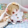 niannyyhouse 20cm Plush Doll Clothes Rabbit Bear Coat Glasses Satchel 8in Doll Dress Up (White) view 3