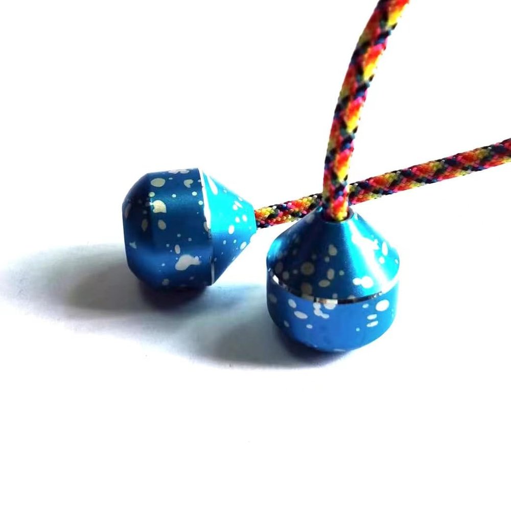 Begleri Fidget Beads - Magical Fingertip Toys, Annoying Fun Toys, Metal Gadgets, Fun Beads (Blue+White)