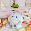 niannyyhouse 10cm Plush Doll Clothes Loose Onesies Penguin Rabbit Bear Fox Pig Bodysuit Doll Dress Up (Blue) view 3