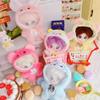 niannyyhouse 10cm Plush Doll Clothes Loose Onesies Penguin Rabbit Bear Fox Pig Bodysuit Doll Dress Up (Blue) view 4