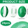 Motionchic 24 Pcs Mental Health Awareness Mini Football 3.4 Inch Leather Green Ribbon Foam Stress Balls Football Toy for Mental Health Gifts Anxiety Relief Toys Supporting Minds Stop The Stigma view 2
