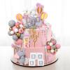 Acmee 44 PCS Elephant Cake Toppers - Mini 3D Elephant BABY Letters Milk Bottle Pink Gold Foam Balls Cake Toppers for Baby Shower Girls Boys Birthday Party Cake Decorations view 4