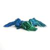 Flavery 3D Printed Dragon - 18 inch Flying Flexible Dragon with Wings, Articulated Winged Crystal Fidget Toy, Home Decor, Birthday Gift, Desk Pet(Green Mix Blue) view 3