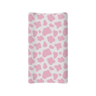 Mintulipy Cow Pink Changing Pad Cover Baby Diaper Changing Pad Cover for Boys Girls Soft Breathable Stretch Fitted Baby Changing Pad Covers 32''x16''Stretchy Changing Table Mats
