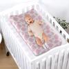 Mintulipy Cow Pink Changing Pad Cover Baby Diaper Changing Pad Cover for Boys Girls Soft Breathable Stretch Fitted Baby Changing Pad Covers 32''x16''Stretchy Changing Table Mats view 4