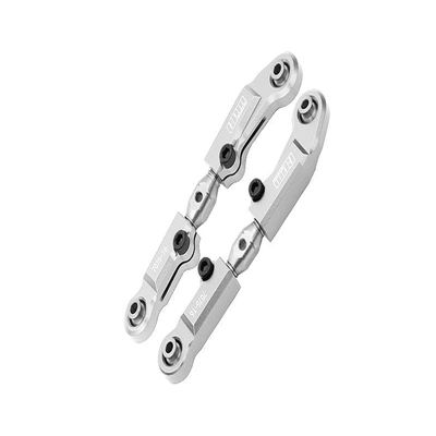 Aluminum 7075 + Stainless Steel Rear Upper Adjustable Links for Arrma 1/8 Mojave 4X4 4S BLX Desert Truck RTR-ARA4404 Upgrade Parts - Silver