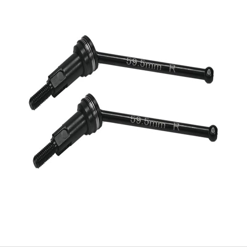 4140 Medium Carbon Steel Rear CVD Drive Shafts with Aluminum 7075 Wheel Hex for Arrma 1/18 Granite GROM MEGA 380 Brushed 4X4 Monster Truck ARA2102 Upgrade Parts - Black
