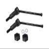 4140 Medium Carbon Steel Rear CVD Drive Shafts with Aluminum 7075 Wheel Hex for Arrma 1/18 Granite GROM MEGA 380 Brushed 4X4 Monster Truck ARA2102 Upgrade Parts - Black view 2