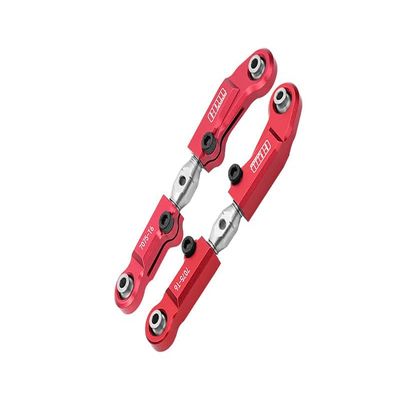 Aluminum 7075 + Stainless Steel Rear Upper Adjustable Links for Arrma 1/8 Mojave 4X4 4S BLX Desert Truck RTR-ARA4404 Upgrade Parts - Red