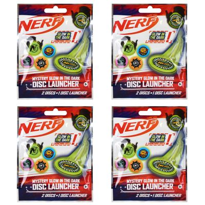 Nerf - Blind Bag Party Favour Sets - Glow In The Dark Launchers - Pack of 4
