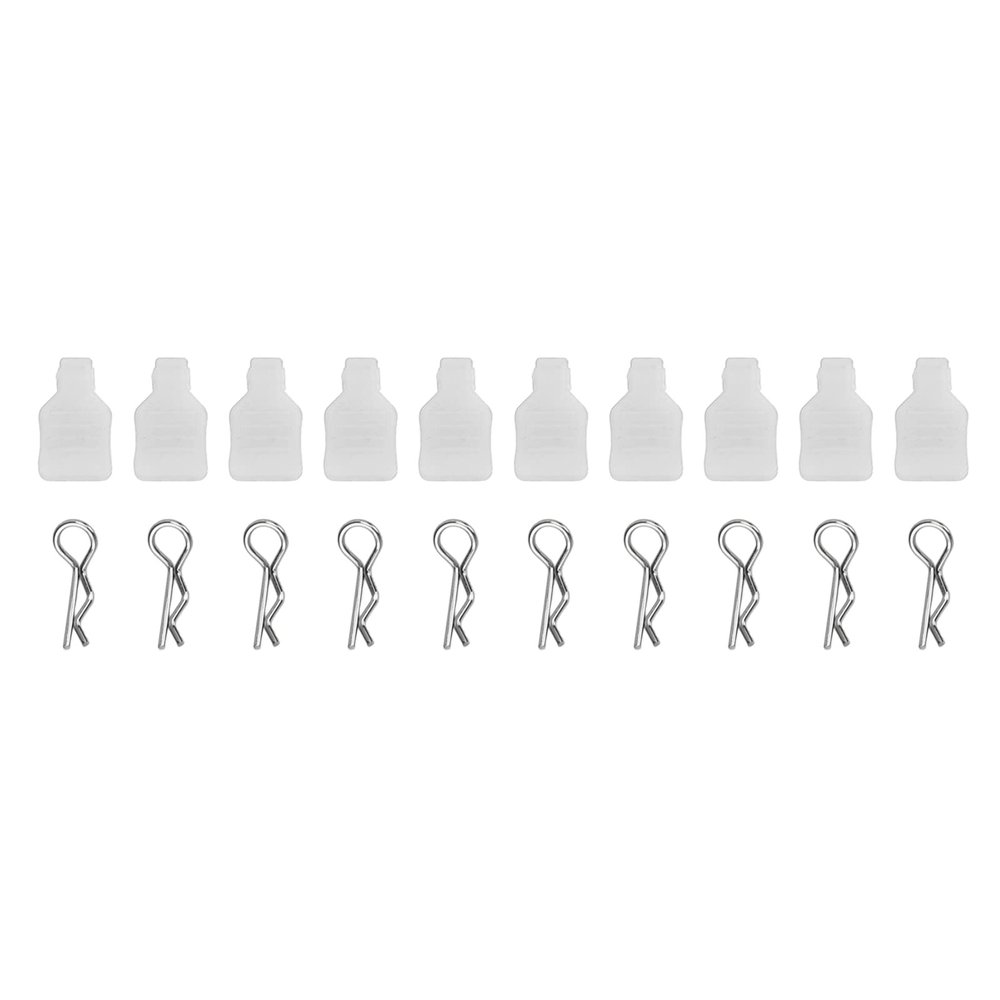 RC Body Clips,RC Body Clips with Fixing Mount,Stable Reliable Small Compact Protective Replaceable Practical Remote Control Car Accessories (White)