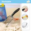 3 otters 2Pack Beach Mesh Shovel with Mesh Beach Bag for Shell Collecting, Sand Sifters Shell Collect Bag for Kids, Great Shelling Tools view 3
