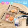 3 otters 2Pack Beach Mesh Shovel with Mesh Beach Bag for Shell Collecting, Sand Sifters Shell Collect Bag for Kids, Great Shelling Tools view 4