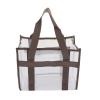 Large Mesh Beach Tote Bag, Non Transparent Waterproof Bag with 4 Pockets, Lightweight Pool Bags for Sand Toys Family Travel Grocery Bags Reusable Shopping Bags, Kids Shell(53x23cm / 20.9x9.1in) view 1