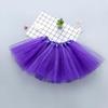 2-8Years Girls Tutu Classic Elastic 3 Layered Tulle Skirt Tutu for Toddler Girl (Purple) view 3