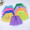 2-8Years Girls Tutu Classic Elastic 3 Layered Tulle Skirt Tutu for Toddler Girl (Purple) view 4