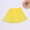 2-8Years Girls Tutu Classic Elastic 3 Layered Tulle Skirt Tutu for Toddler Girl (Yellow) view 3