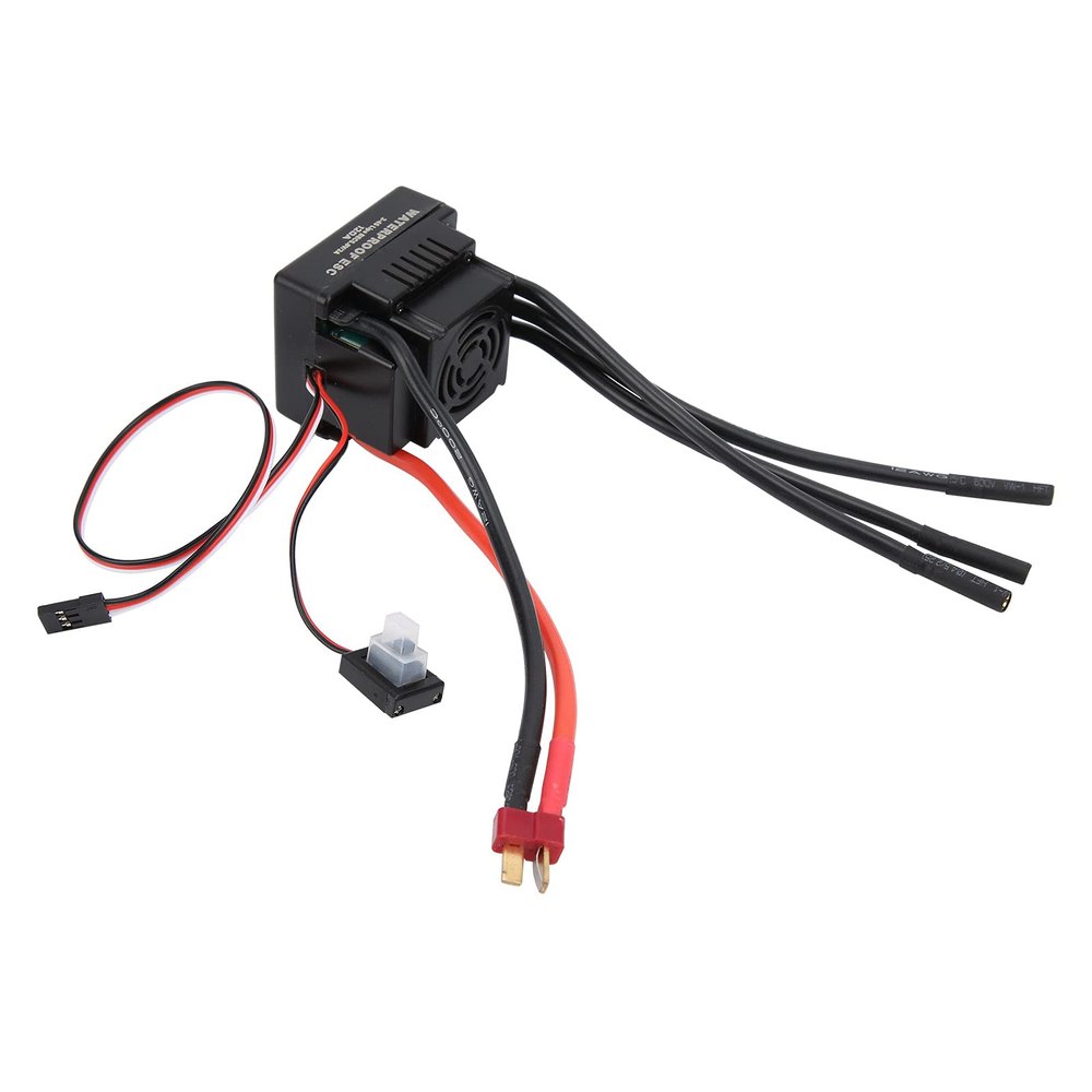 Acouto 120a Rc Brushless Electronic Speed Controller Esc for 1 8 1 10 Rc Car Esc Rc Brushless 120a 1 8 Scale 120 Amp 4s Brushless Car Sensored Waterproo
