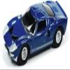 1965 GT40 MK1 Blue Metallic with White Stripes Vintage Muscle Limited Edition 1/64 Diecast Model Car by Auto World 64372-AWSP107B view 1