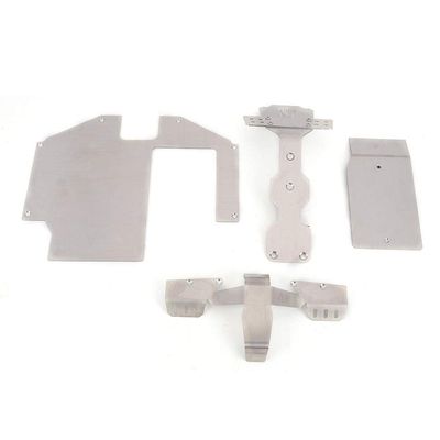 Acouto Stainless Steel Body Armor Front Chassis Rear Set for 1 7 Udr RC Accessories Udr Parts Skid Plate Body for Dhawk Racing Bodies Shell Front Sway Bar Rear