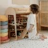Toy Parking Garage with Elevator Wooden Toy Car Storage Small Car Compatible Gift for Toddlers 1-4 Years Old Organizer Case Shelf for Mini Toy Cars (Big, Natural) view 2