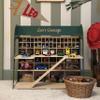 Enjoy The Wood Toy Parking Garage with Elevator Wooden Toy Car Storage Small Car Compatible Gift for Toddlers 1-4 Years Old Organizer Case Shelf for Mini Toy Cars (Big, Green) view 2