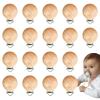 18 Pieces Wood Pacifier Clips Toy Suspender Clips Baby Teething Grasping Suspender Clips Charm DIY Pacifier Holder Clips Pacifier Accessories view 1