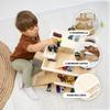 Parking Garage for Toy Cars 2.0 Wooden Garage Toy Storage Organizer Big Toy Car Compatible 3-Level Wooden Car Ramp Toy for Toddlers 1-4 Years Little People Garage Car Tower (Small, Dark Walnut) view 4