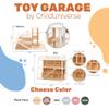 Toy Parking Garage with Elevator Wooden Toy Car Storage Small Car Compatible Gift for Toddlers 1-4 Years Old Organizer Case Shelf for Mini Toy Cars (Big, Pink) view 4