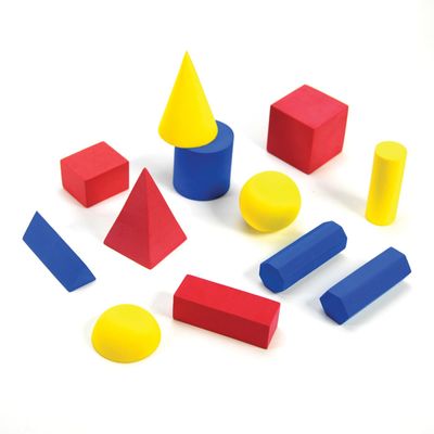 EAI Education QuietShape Foam GeoModel Geometric Solids - Set of 12