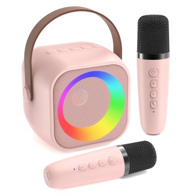 Jeefu Karaoke Machine for Kids, Toys for 3-12 Years Old Girls Gifts, Kids Karaoke Microphone Machine Toy, Best Fun Christmas Birthday Gifts for 5 6 7 8 9 10 11 Years Teens Girl Boys Pink 2 Mic