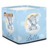 RIRIX Custom Storage Baskets Personalized Storage Bins Basket Boxes with PU Leather Handles for Clothes Bedroom Closet Organizing Toys Books Shelves Storage Boxes-Blue Elephant Baby view 1