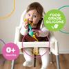 Mobi Liinklz Silicone Tethers - Flexible and Soft Toy Straps for Baby, Stroller Toy Safety Straps and Easy to Connect Baby Toy Holder - for Infants 0+ Months, Vibrant Colors (Pack of 3) view 2