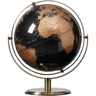 Detailed Rotating Globe, World Globe with Stable Metal Base, Earth Globe for Home Dcor and Office Desktop Geographic Globe New
