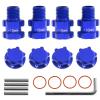 4* Metal 14mm to 17mm Wheel Hex Hub Adapter 10mm Extended Wheel Hub Drive Upgrades Part for Arrma for Senton for Granite 4X4 3S view 1
