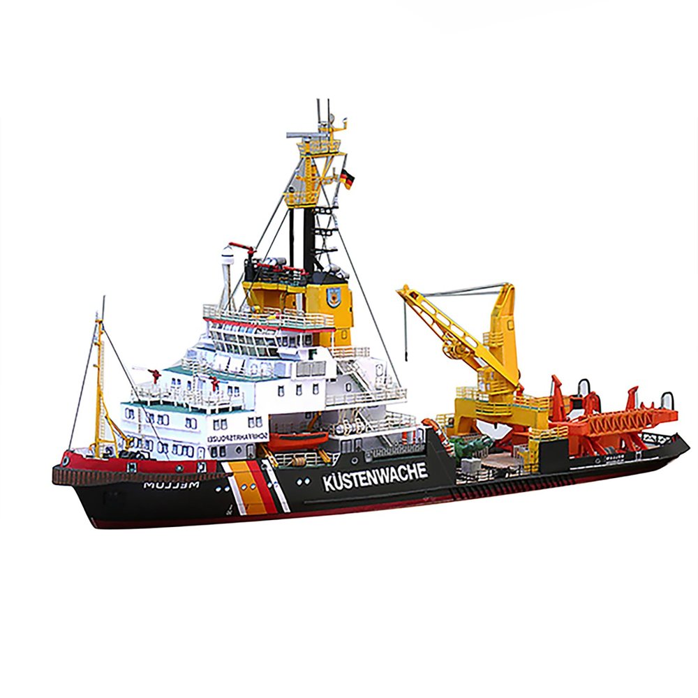 DAGIJIRD (Unassembled Kit) DIY 1:250 Scale Paper Germany Mellum Coast Guard Environment Monitoring Ship Model