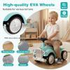 Costzon Ride On Push Car for Toddlers, Classic Kids Ride On Car Foot-to-Floor Sliding Car with Steering Wheel, Horn & Under Seat Storage, Ride On Toy for Boys Girls 18-36 Months (Green) view 4
