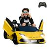 2-Seater Ride on Car 24V Electric Lamborghini for Kids High Speed 13km/h Drift Sports Car with PU Leather Seats w/Adjustable Safety Belt, 2 Speeds Mode, Music, Gifts for Children view 1